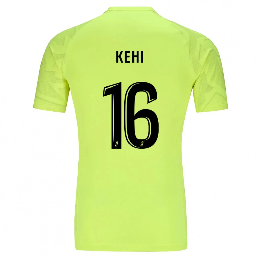 Danxen Hombre Camiseta Marc-Olivier Kehi #16 Verde Neón Portero Equipación 2025/26 La Camisa México