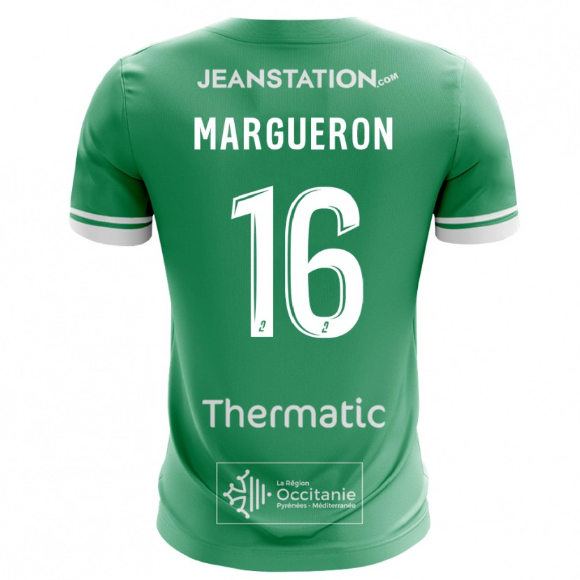 Danxen Hombre Camiseta Lucas Margueron #16 Verde Blanco Portero Equipación 2025/26 La Camisa México