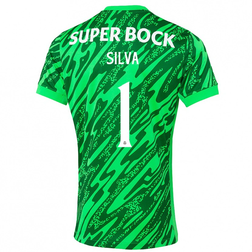 Danxen Hombre Camiseta Rui Silva #1 Verde Blanco Portero Equipación 2025/26 La Camisa México