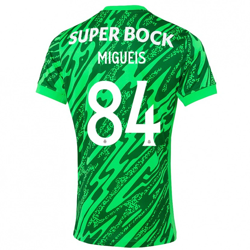 Danxen Hombre Camiseta Pedro Miguéis #84 Verde Blanco Portero Equipación 2025/26 La Camisa México
