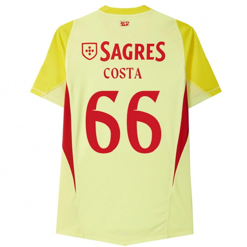 Danxen Hombre Camiseta Rute Costa #66 Amarillo Rojo Portero Equipación 2025/26 La Camisa México