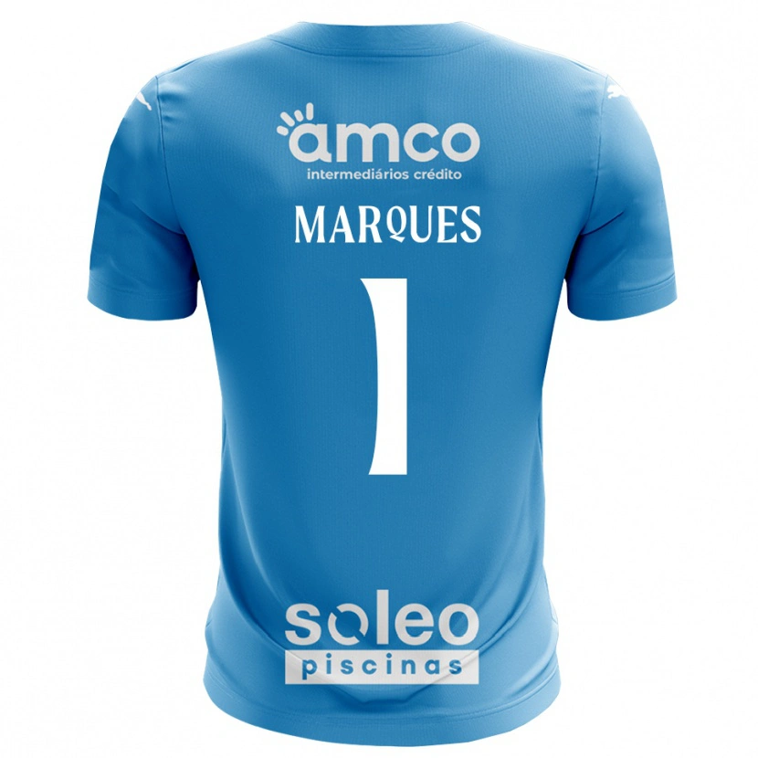 Danxen Hombre Camiseta André Marques #1 Azul Blanco Portero Equipación 2025/26 La Camisa México