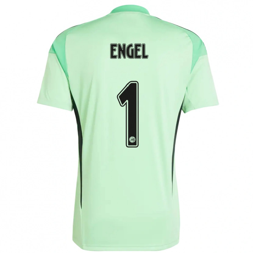 Danxen Hombre Camiseta Mark Engel #1 Verde Claro Negro Portero Equipación 2025/26 La Camisa México