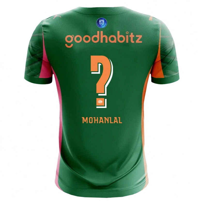 Danxen Hombre Camiseta Pawan Mohanlal #0 Verde Naranja Portero Equipación 2025/26 La Camisa México