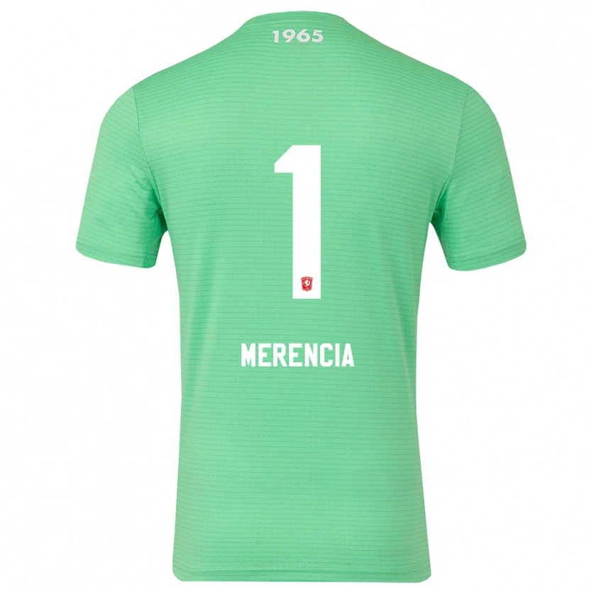 Danxen Hombre Camiseta Leandro Merencia #1 Verde Blanco Claro Portero Equipación 2025/26 La Camisa México