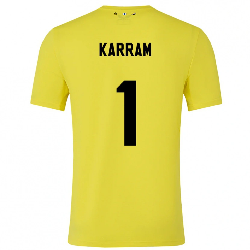 Danxen Hombre Camiseta Faris Karram #1 Amarillo Negro Portero Equipación 2025/26 La Camisa México
