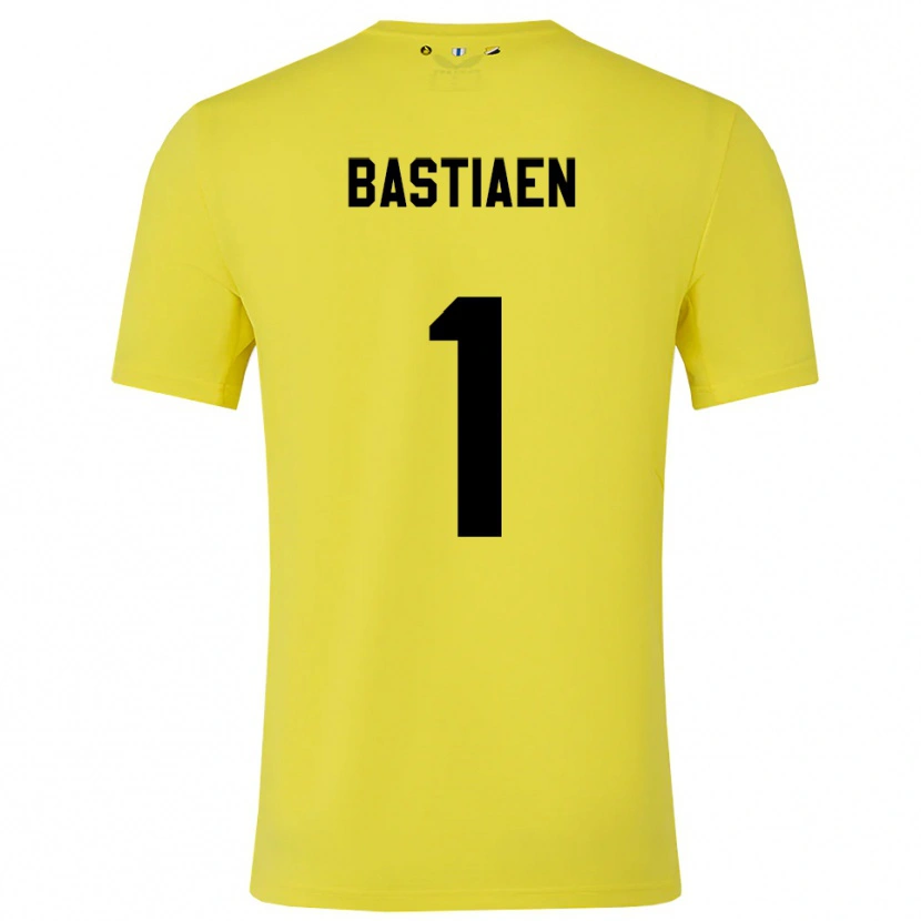 Danxen Hombre Camiseta Femke Bastiaen #1 Amarillo Negro Portero Equipación 2025/26 La Camisa México