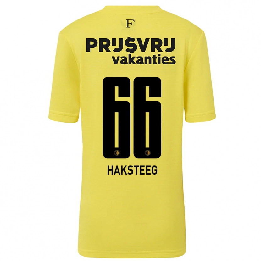Danxen Hombre Camiseta Tim Haksteeg #66 Amarillo Negro Portero Equipación 2025/26 La Camisa México