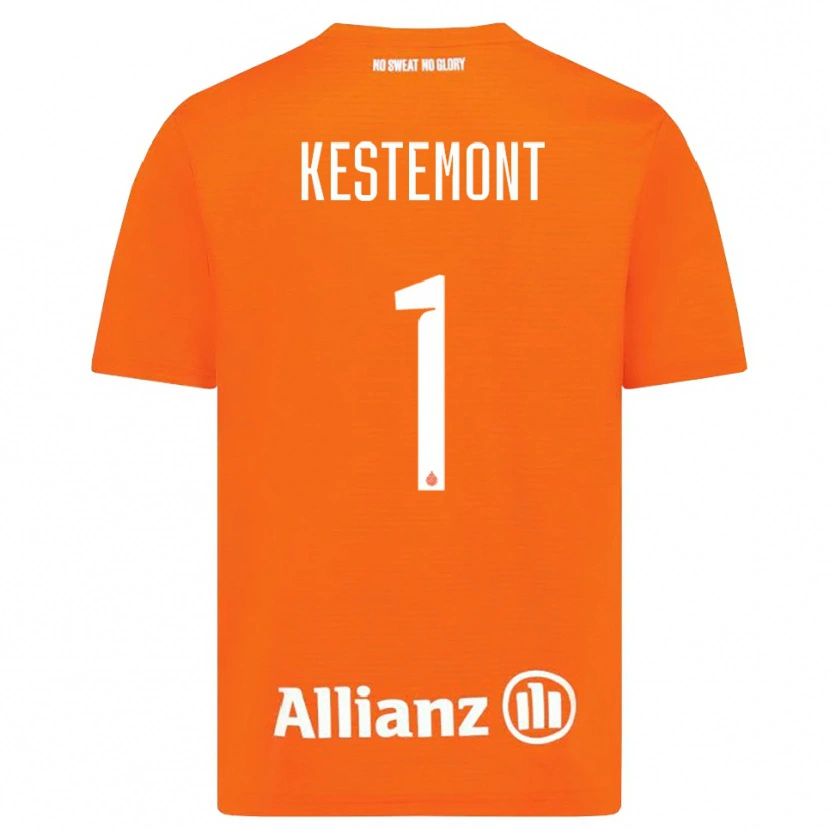 Danxen Hombre Camiseta Thibeau Kestemont #1 Naranja Blanco Portero Equipación 2025/26 La Camisa México