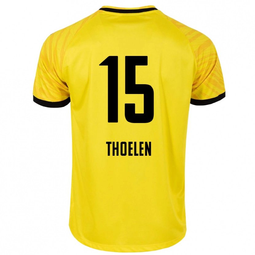 Danxen Hombre Camiseta Yannick Thoelen #15 Amarillo Negro Portero Equipación 2025/26 La Camisa México