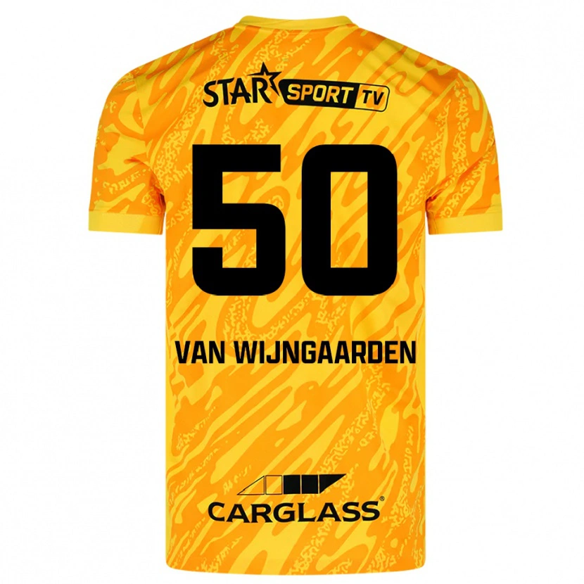 Danxen Hombre Camiseta Maren Van Wijngaarden #50 Naranja Amarillo Negro Portero Equipación 2025/26 La Camisa México