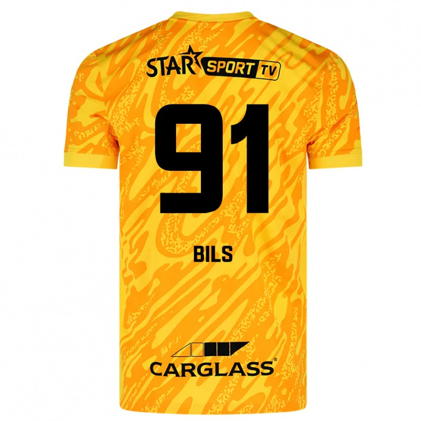 Danxen Hombre Camiseta Elise Bils #91 Naranja Amarillo Negro Portero Equipación 2025/26 La Camisa México