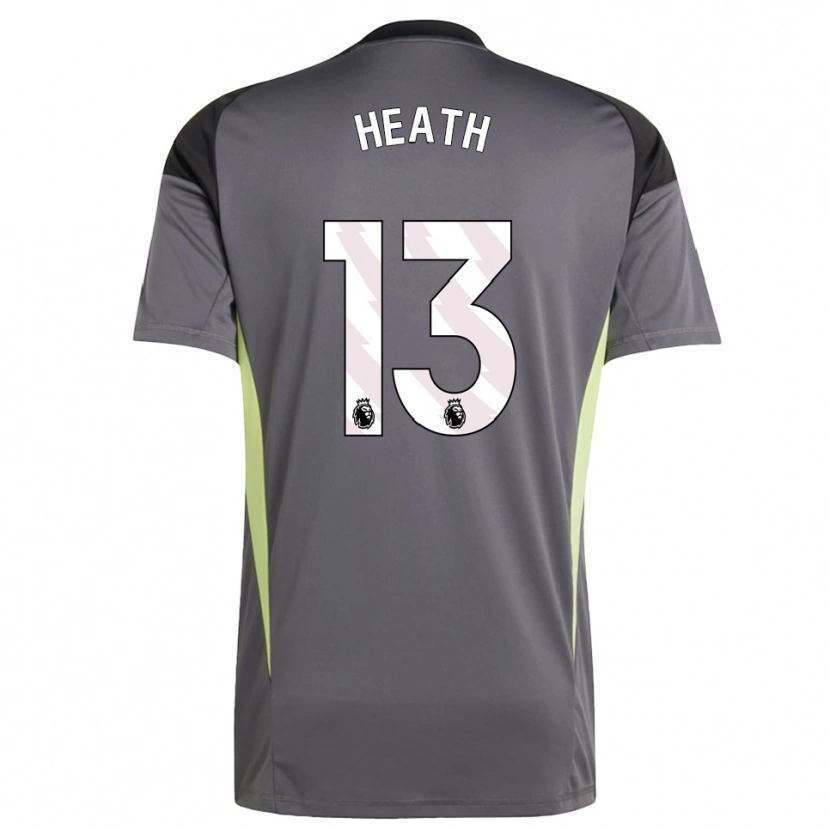 Danxen Hombre Camiseta Fred Heath #13 Gris Oscuro Blanco Portero Equipación 2025/26 La Camisa México