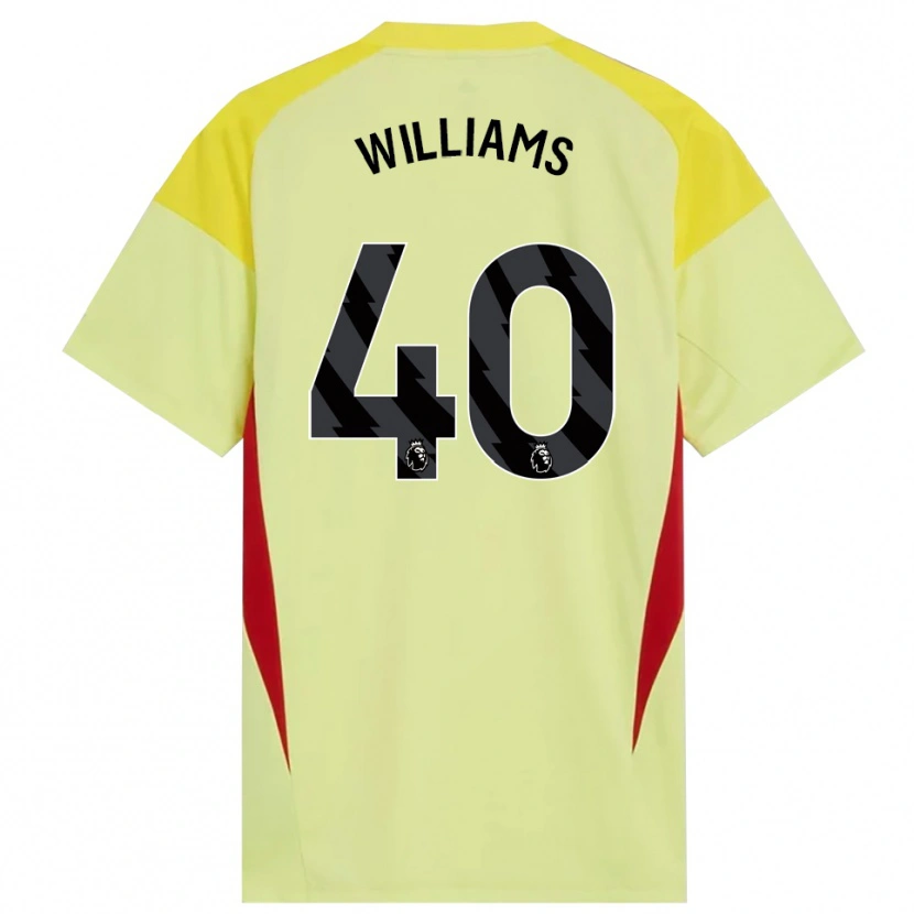 Danxen Hombre Camiseta Naomi Williams #40 Amarillo Rojo Negro Portero Equipación 2025/26 La Camisa México
