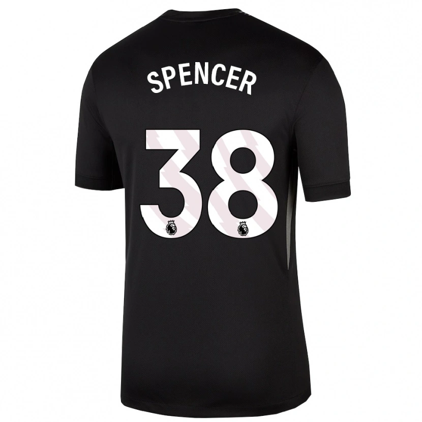 Danxen Hombre Camiseta Becky Spencer #38 Blanco Negro Portero Equipación 2025/26 La Camisa México