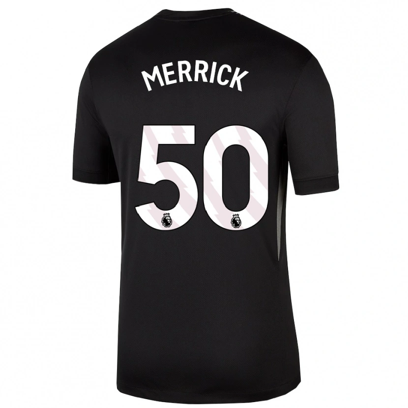 Danxen Hombre Camiseta Max Merrick #50 Blanco Negro Portero Equipación 2025/26 La Camisa México