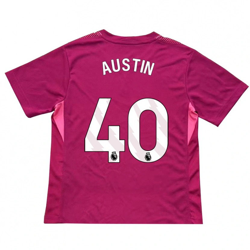 Danxen Hombre Camiseta Brandon Austin #40 Rosa Blanco Portero Equipación 2025/26 La Camisa México