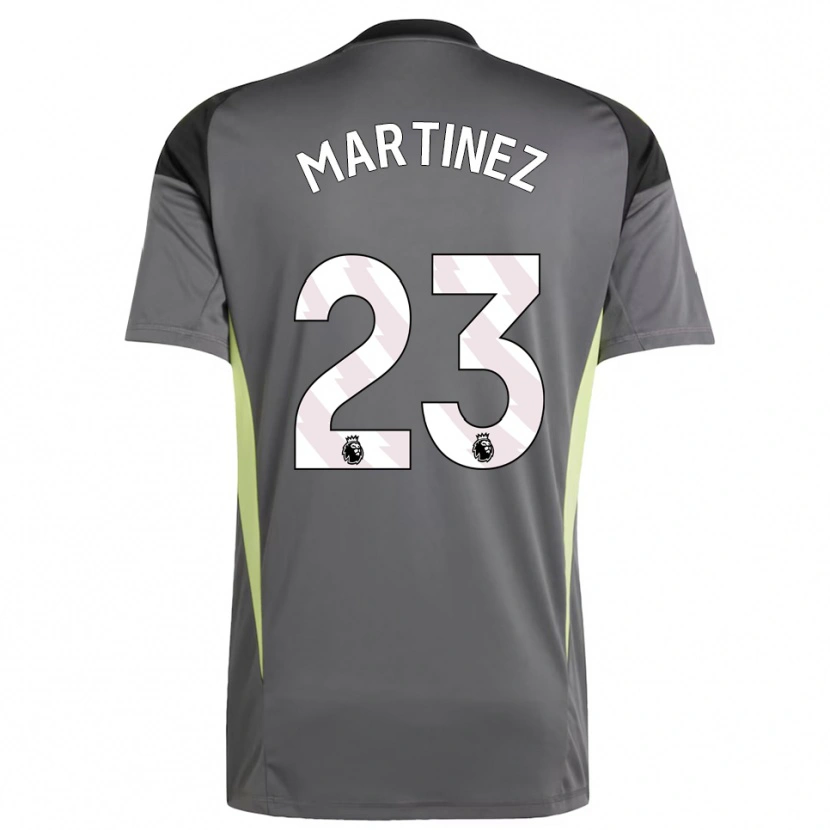 Danxen Hombre Camiseta Emiliano Martínez #23 Gris Oscuro Negro Portero Equipación 2025/26 La Camisa México