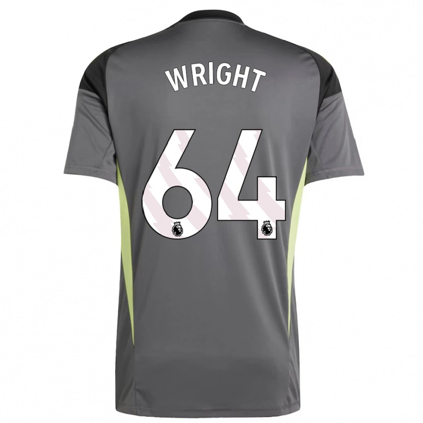 Danxen Hombre Camiseta James Wright #64 Gris Oscuro Negro Portero Equipación 2025/26 La Camisa México