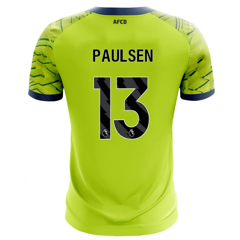 Danxen Hombre Camiseta Alex Paulsen #13 Verde Amarillo Portero Equipación 2025/26 La Camisa México