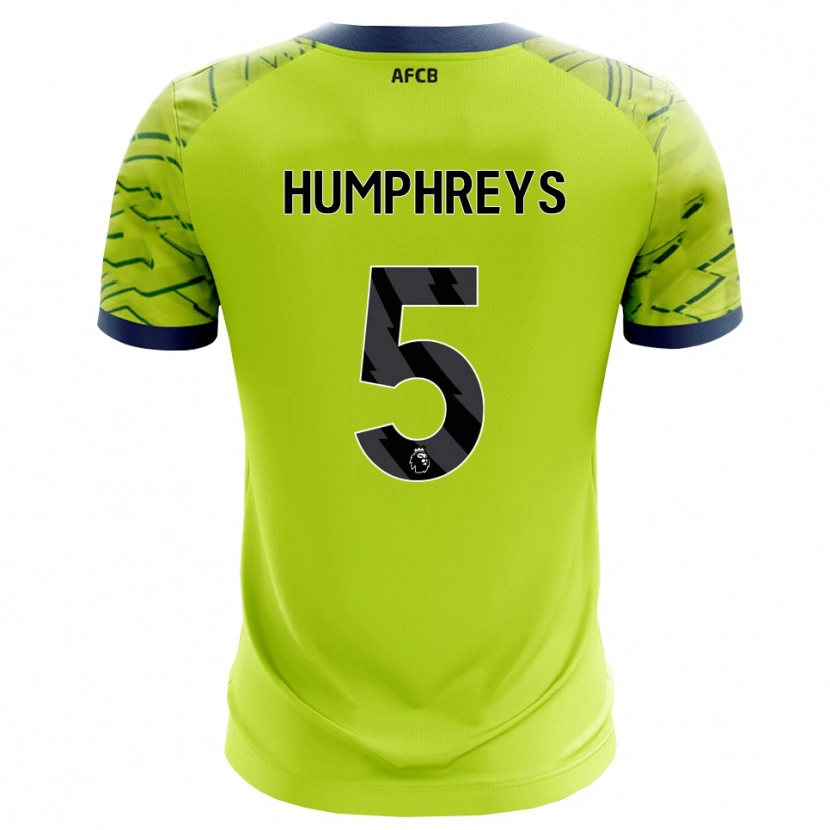 Danxen Hombre Camiseta Holly Humphreys #5 Verde Amarillo Portero Equipación 2025/26 La Camisa México