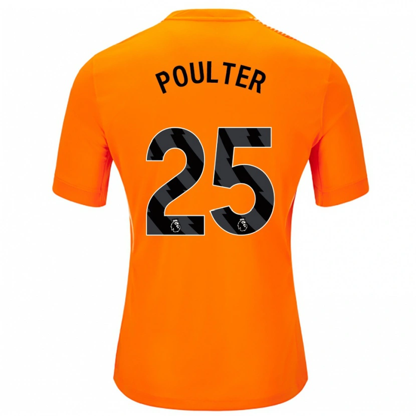 Danxen Hombre Camiseta Hannah Poulter #25 Naranja Negro Portero Equipación 2025/26 La Camisa México