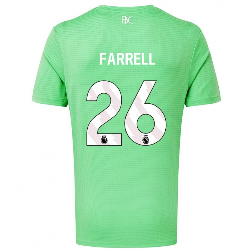 Danxen Hombre Camiseta Lucy Farrell #26 Verde Medio Portero Equipación 2025/26 La Camisa México