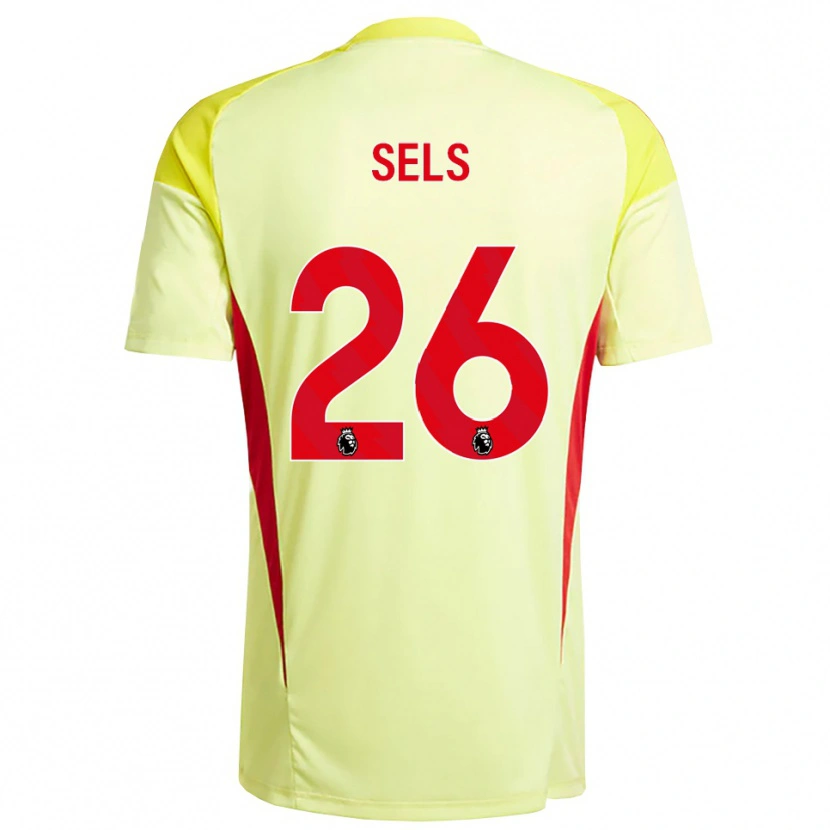 Danxen Hombre Camiseta Matz Sels #26 Amarillo Naranja Claro Portero Equipación 2025/26 La Camisa México