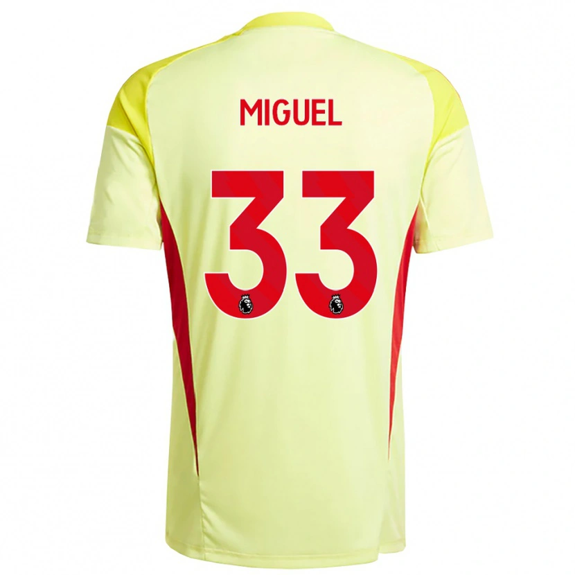 Danxen Hombre Camiseta Carlos Miguel #33 Amarillo Naranja Claro Portero Equipación 2025/26 La Camisa México