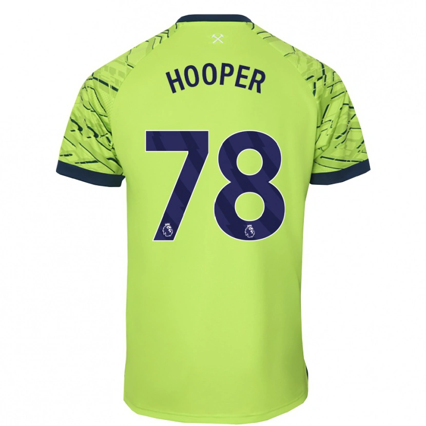 Danxen Hombre Camiseta Finley Hooper #78 Verde Fluorescente Portero Equipación 2025/26 La Camisa México