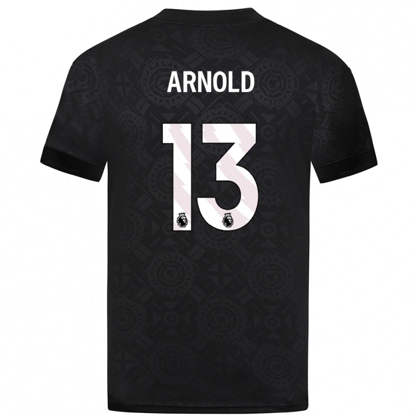 Danxen Hombre Camiseta Alfie Arnold #13 Blanco Negro Portero Equipación 2025/26 La Camisa México