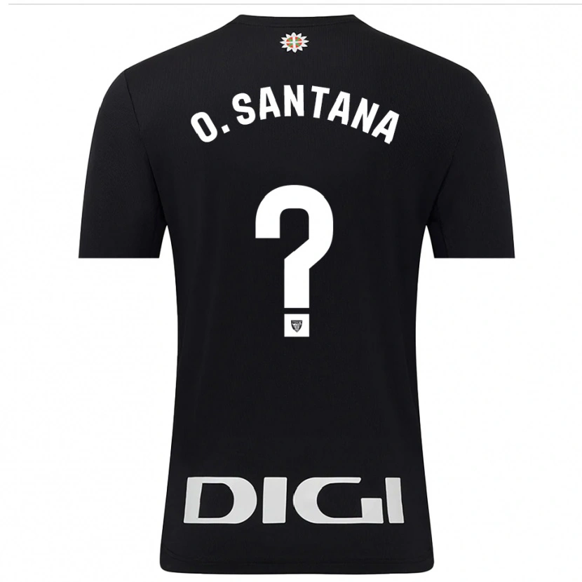 Danxen Hombre Camiseta Olatz Santana Amado #0 Negro Blanco Portero Equipación 2025/26 La Camisa México