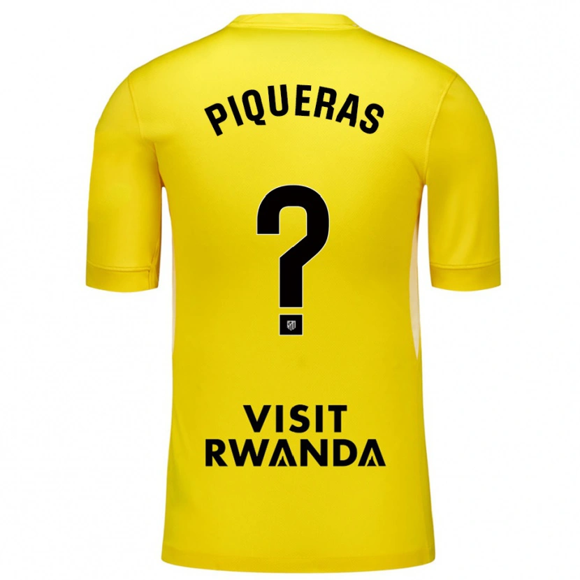 Danxen Hombre Camiseta Diego Piqueras #0 Amarillo Negro Portero Equipación 2025/26 La Camisa México