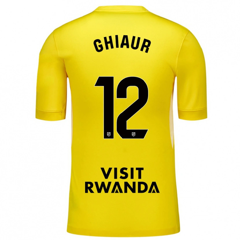 Danxen Hombre Camiseta Octavian Ghiaur #12 Amarillo Negro Portero Equipación 2025/26 La Camisa México