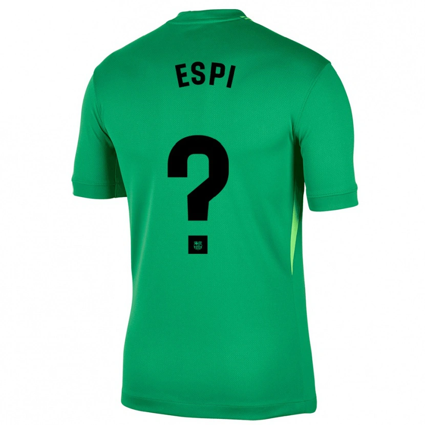 Danxen Hombre Camiseta Pau Espi #0 Verde Negro Portero Equipación 2025/26 La Camisa México