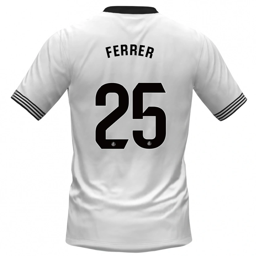 Danxen Hombre Camiseta Diego Ferrer #25 Blanco Negro Portero Equipación 2025/26 La Camisa México