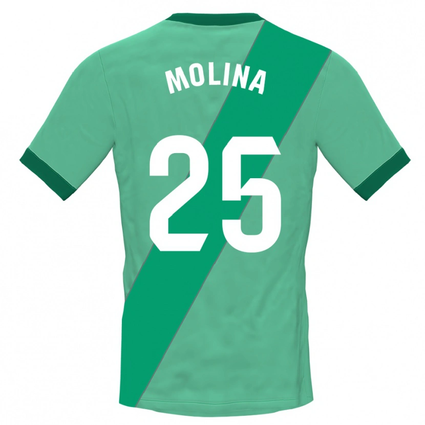 Danxen Hombre Camiseta Adrián Molina #25 Verde Negro Portero Equipación 2025/26 La Camisa México