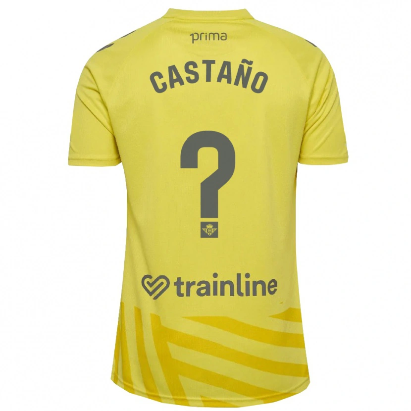 Danxen Hombre Camiseta Jesús Castaño #0 Amarillo Gris Portero Equipación 2025/26 La Camisa México