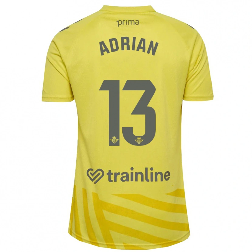 Danxen Hombre Camiseta Adrián #13 Amarillo Gris Portero Equipación 2025/26 La Camisa México