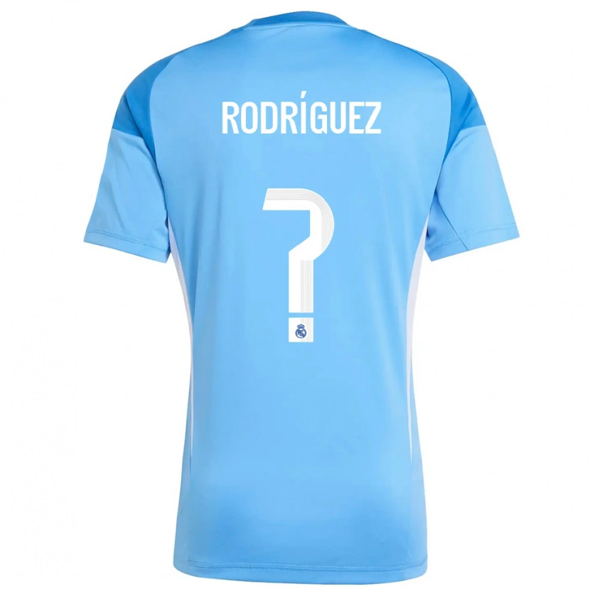 Danxen Hombre Camiseta Álvaro Rodríguez #0 Azul Cielo Blanco Portero Equipación 2025/26 La Camisa México