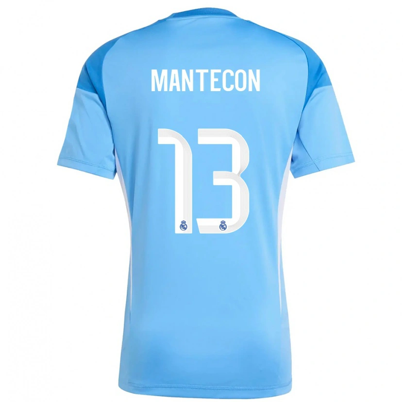 Danxen Hombre Camiseta Hugo Mantecón #13 Azul Cielo Blanco Portero Equipación 2025/26 La Camisa México