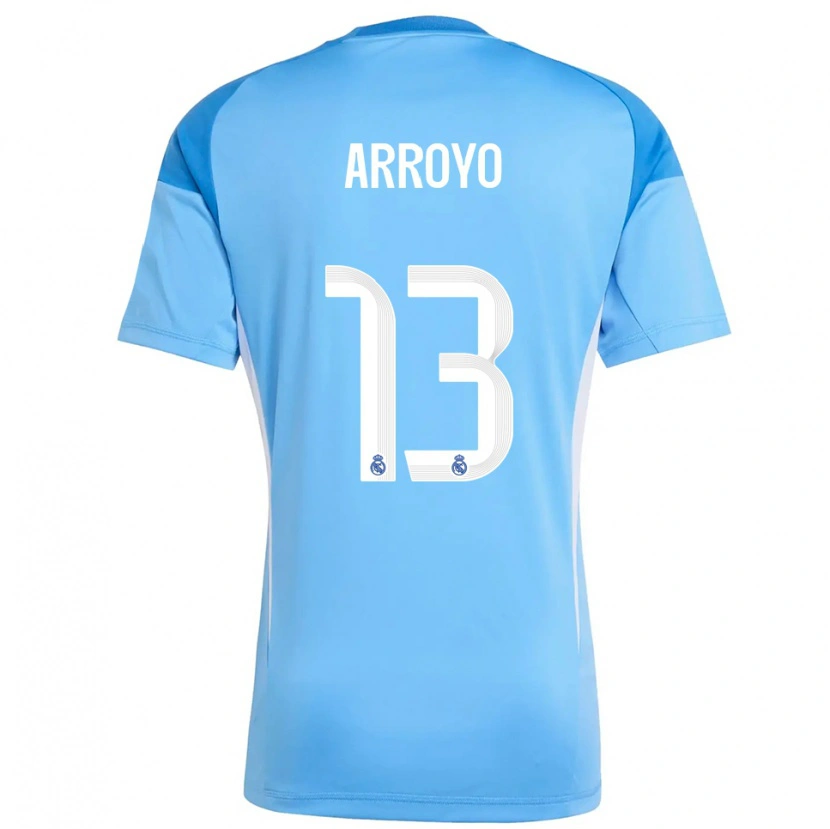 Danxen Hombre Camiseta Diego Arroyo #13 Azul Cielo Blanco Portero Equipación 2025/26 La Camisa México