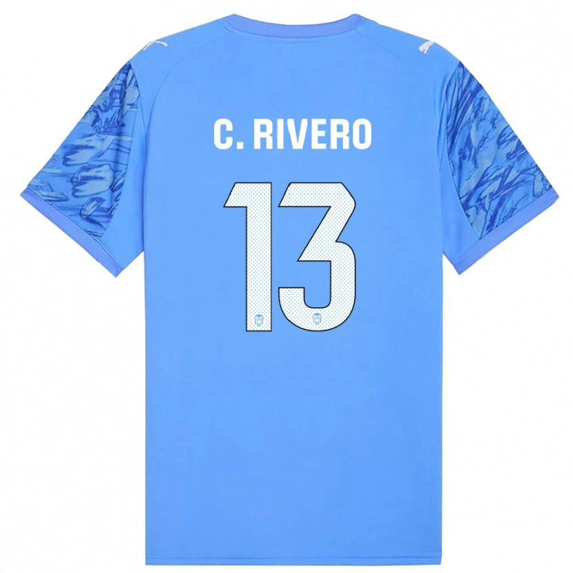Danxen Hombre Camiseta Cristian Rivero #13 Azul Blanco Portero Equipación 2025/26 La Camisa México