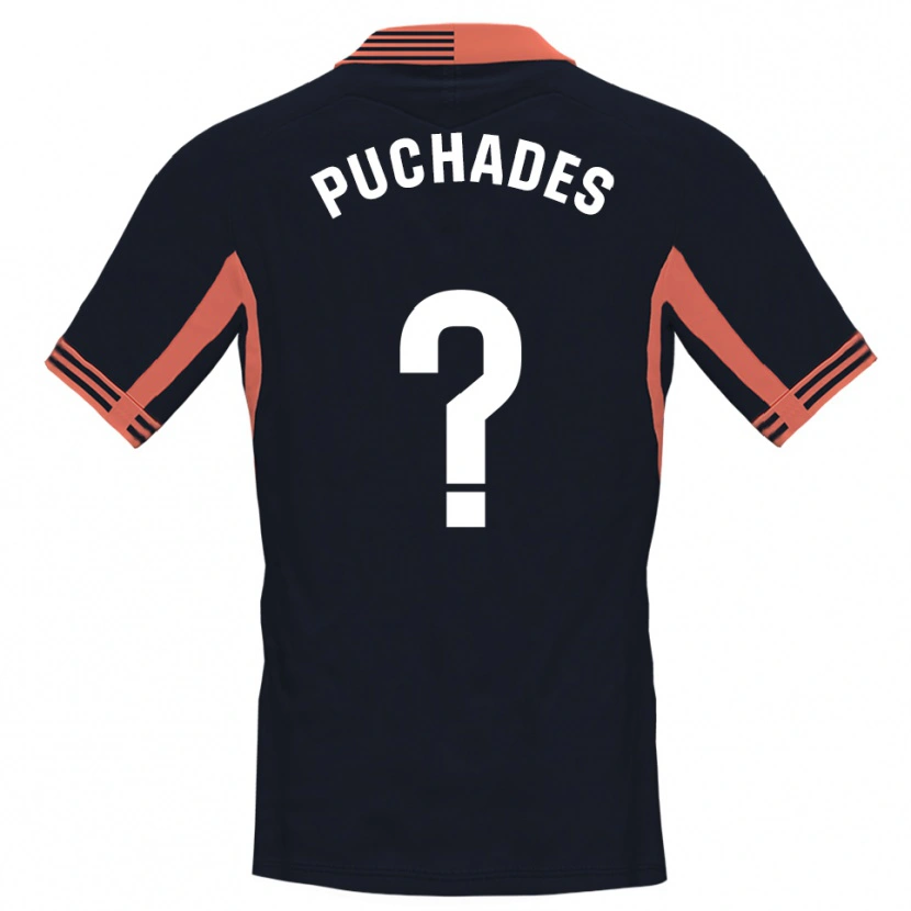 Danxen Hombre Camiseta Fran Puchades #0 Negro Blanco Naranja Portero Equipación 2025/26 La Camisa México