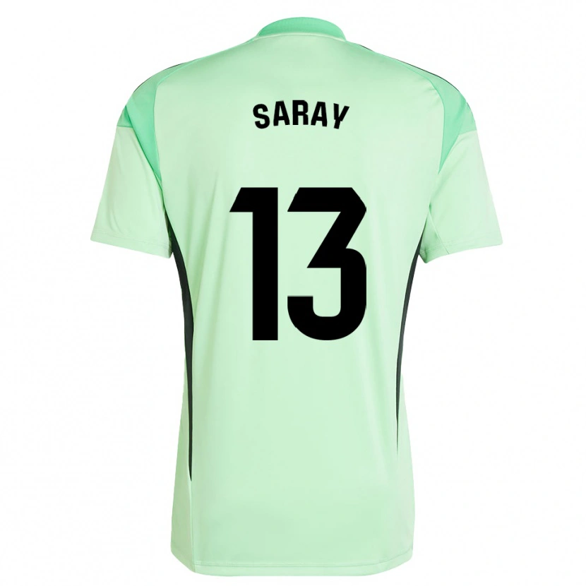 Danxen Hombre Camiseta Saray Vázquez Alonso #13 Verde Claro Negro Portero Equipación 2025/26 La Camisa México