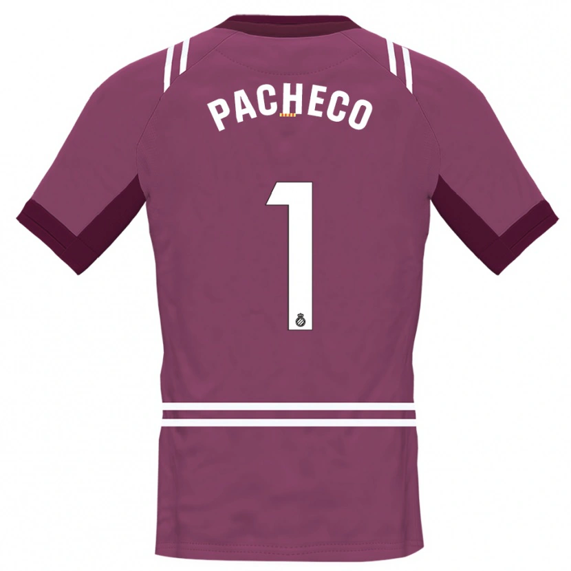 Danxen Hombre Camiseta Álvaro Pacheco #1 Blanco Borgoña Portero Equipación 2025/26 La Camisa México