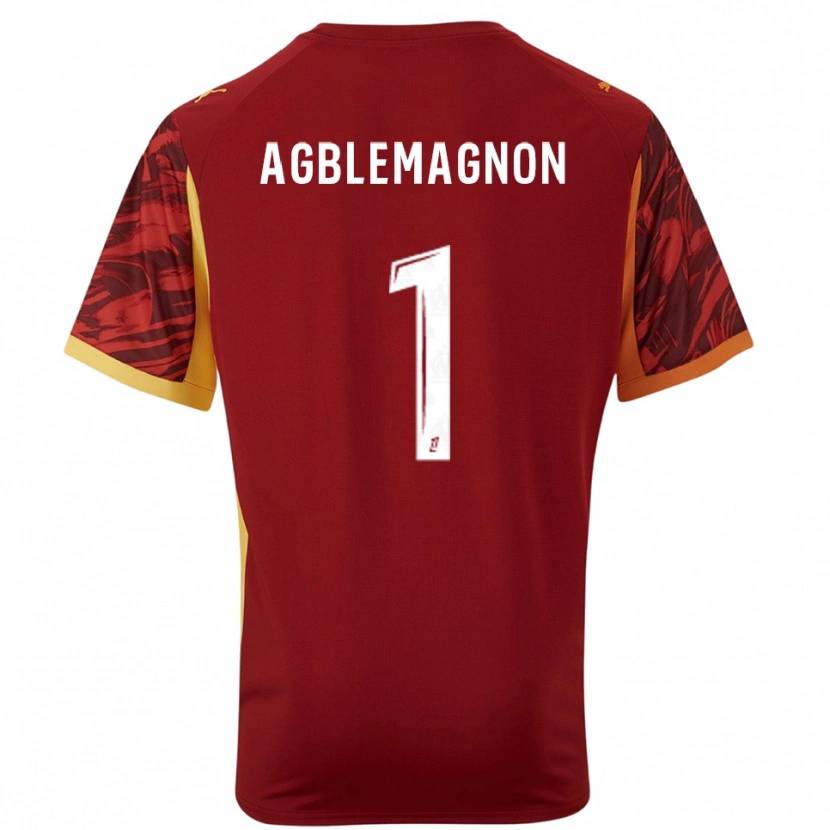 Danxen Hombre Camiseta Jordan Agblemagnon #1 Marrón Borgoña Portero Equipación 2025/26 La Camisa México