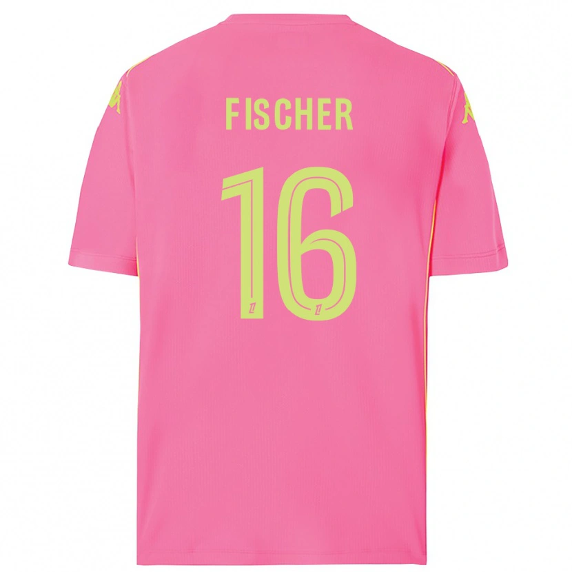 Danxen Hombre Camiseta Jonathan Fischer #16 Rosa Caliente Portero Equipación 2025/26 La Camisa México