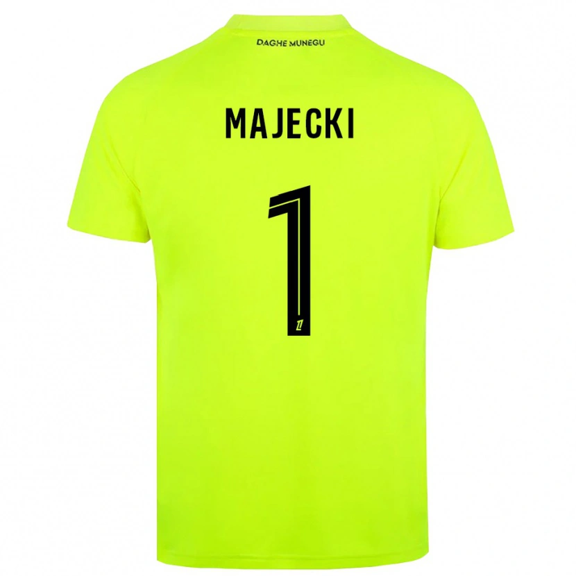 Danxen Hombre Camiseta Radoslaw Majecki #1 Verde Fluorescente Negro Portero Equipación 2025/26 La Camisa México