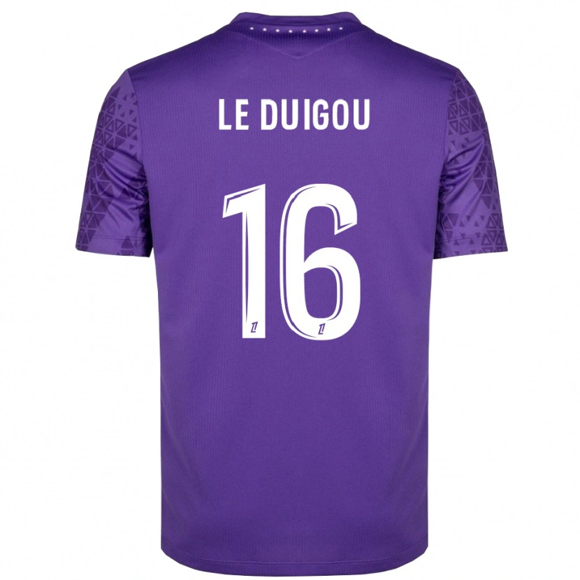 Danxen Hombre Camiseta Daniel Le Duigou #16 Morado Blanco Portero Equipación 2025/26 La Camisa México